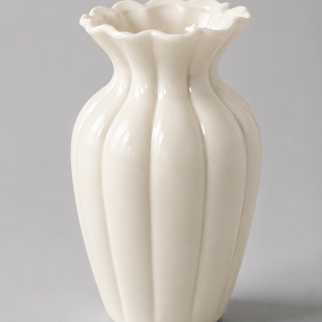 Ivory Statement Ceramic Vase