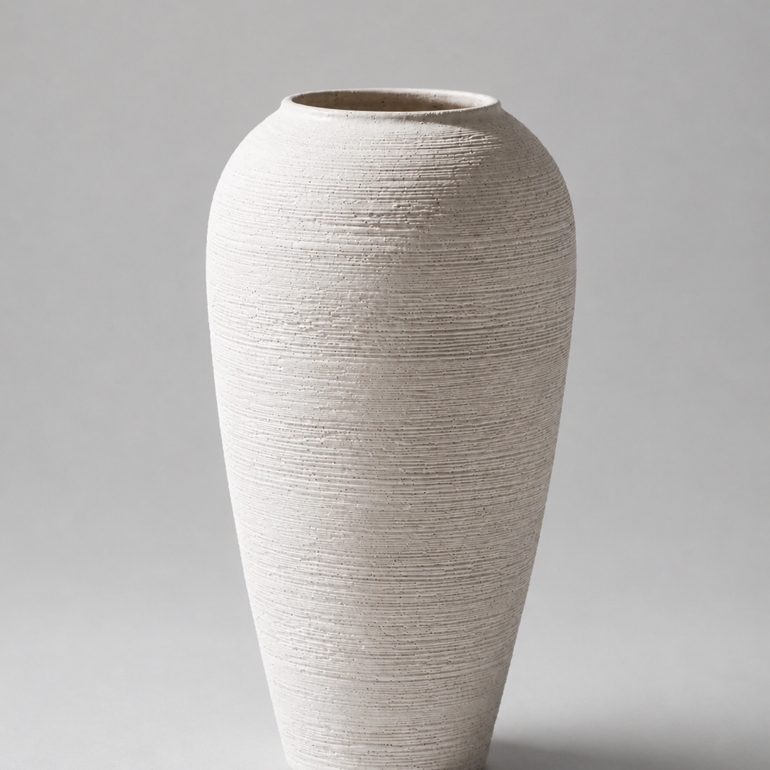 Vintage White Ceramic Vase