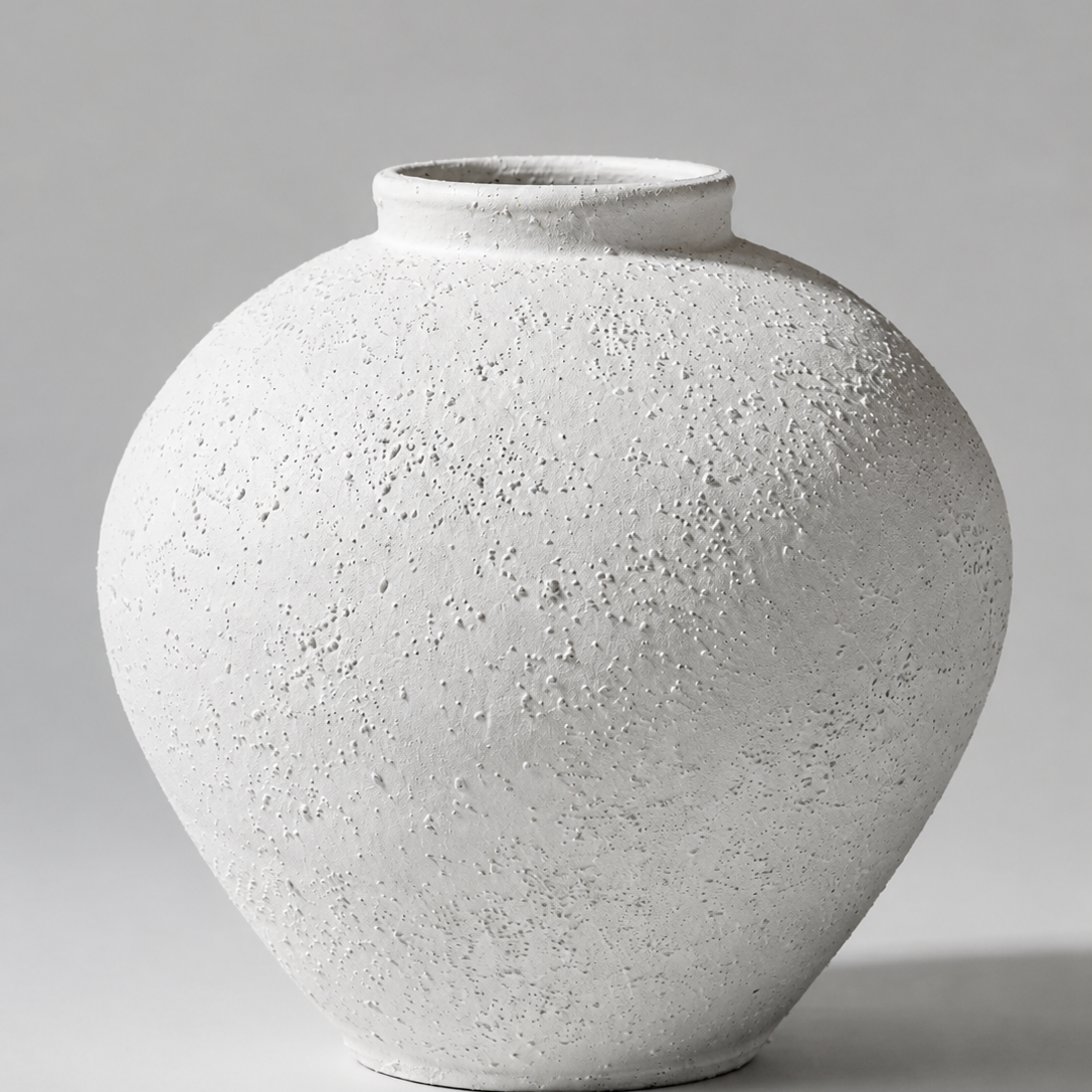 Wabi Sabi White Ceramic Vase