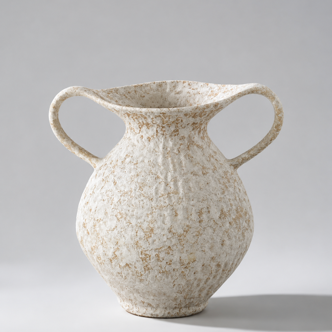Wabi Sabi Double Handle Ceramic Vase