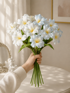 Coastal Blue & White Tulip Faux Floral Arrangement