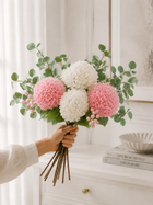 Pink & White Hydrangea Faux Floral Arrangement