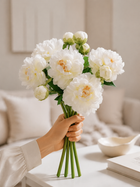 Antique White Peony Faux Floral Arrangement