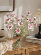 Blush Pink Cosmos Faux Floral Arrangement