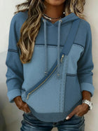 Casual Hooded Long-Sleeve Printed Sweatshirt