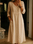Casual Linen Flowy Maxi Dress