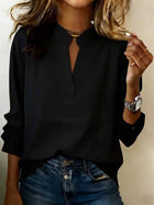 Casual V-Neck Long-Sleeve Elegant Top