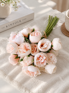 Champagne Peony Faux Floral Vase Set