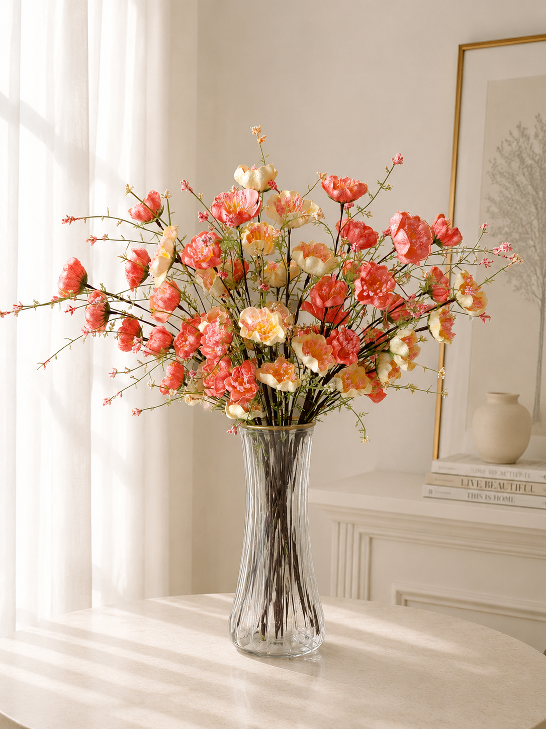 Champagne Pink Azalea Faux Floral Arrangement