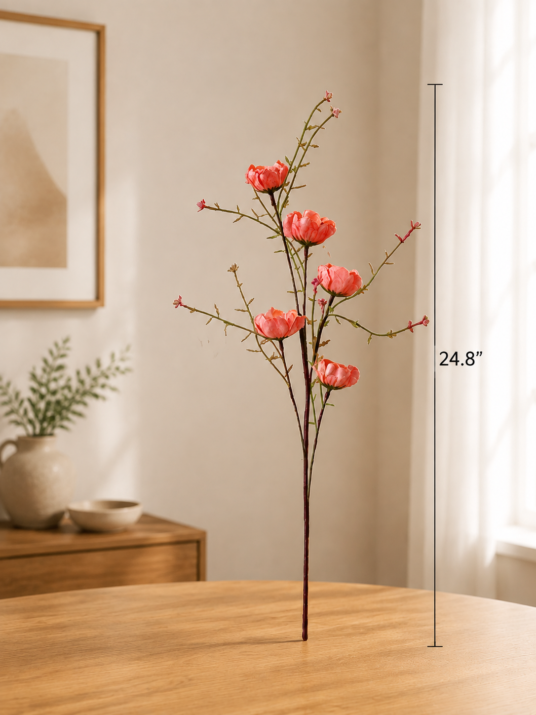 Champagne Pink Azalea Faux Floral Arrangement details