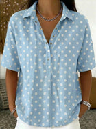 Chic Vintage-Inspired Polka Dot Blouse