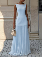 Chic Sleeveless Top & Pleated Dress Set