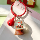 Christmas Santa & Reindeer Snow Globe Keychain