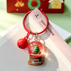 Christmas Santa & Reindeer Snow Globe Keychain