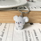 Cute Flocked Koala Keychain