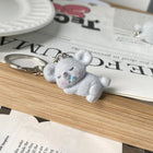 Cute Flocked Koala Keychain
