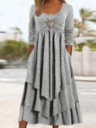 Elegant Romance Tiered Maxi Dress