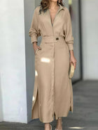 Elegant Tie Waist Maxi Dress