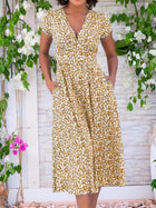 Everyday Elegance Boho V-Neck Midi Dress
