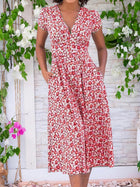 Everyday Elegance Boho V-Neck Midi Dress