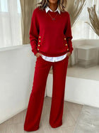 Fake Two-Piece Button Detail Set