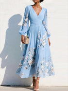 Flowy Floral Long Sleeve Maxi Dress