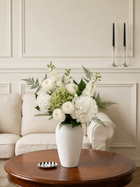 White & Green Garden Faux Floral Arrangement