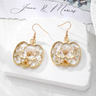Halloween Ghost & Pumpkin Flower Earrings