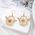 Halloween Ghost & Pumpkin Flower Earrings