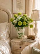 Ivory & Green Hydrangea Faux Floral Arrangement