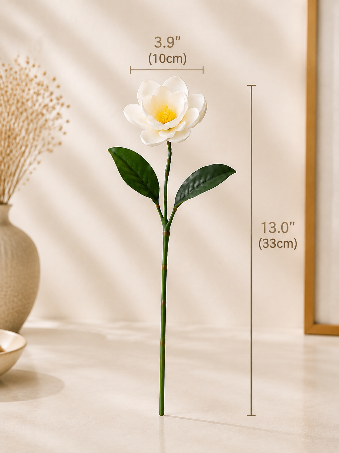 Ivory Magnolia Faux Floral Arrangement details
