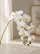 Ivory Orchid Faux Floral Vase Set