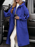 Knit-Sleeve Hooded Jacket