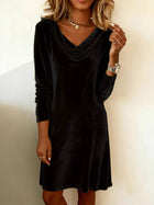 Long-Sleeved Sexy Velvet Dress