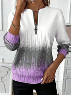 Loose Gradient Pattern Simple Sweatshirt