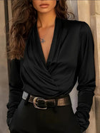 Luxurious Satin V-Neck Top