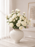 Luxury White Ranunculus Faux Floral Arrangement