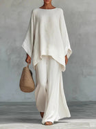 Minimalist Linen Wide-Leg Pants Set