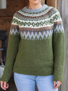 Modern Contrast Color-Block Long-Sleeve Knit Sweater