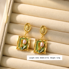 Monet-Inspired Floral Freshwater Baroque Pearl Earrings
