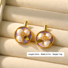 Monet-Inspired Floral Freshwater Baroque Pearl Earrings