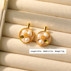Monet-Inspired Floral Freshwater Baroque Pearl Earrings