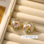 Monet-Inspired Floral Freshwater Baroque Pearl Earrings