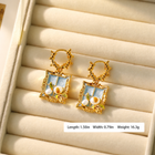 Monet-Inspired Floral Freshwater Baroque Pearl Earrings