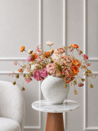 Monet Inspired Garden Rose Faux Floral Arrangement