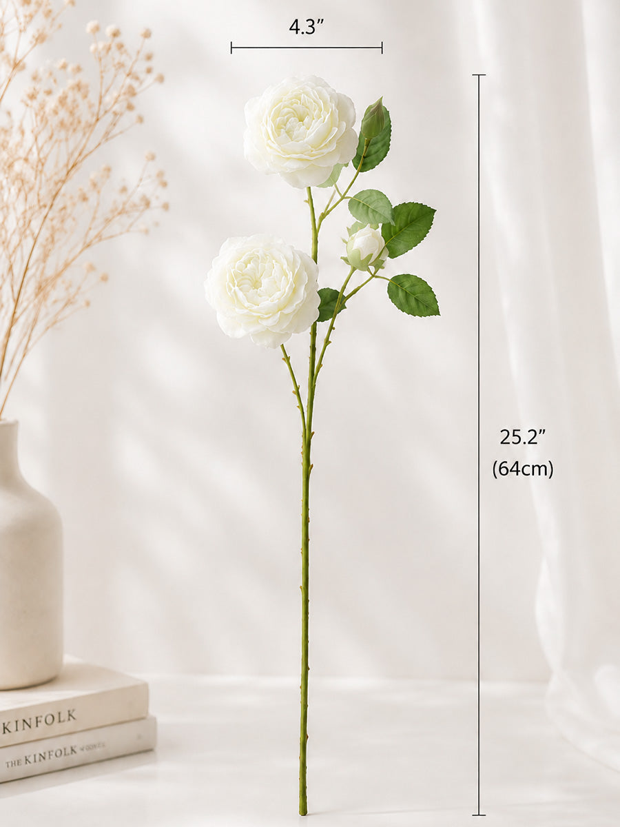 Natural White Ranunculus Faux Floral Arrangement details