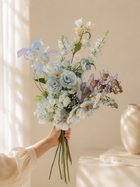 Ocean Blue Mixed Faux Floral Arrangement