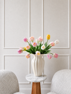 Pastel Tulip Faux Floral Arrangement