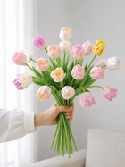 Pastel Tulip Faux Floral Arrangement