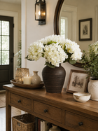 Premium White Hydrangea Faux Floral Arrangement